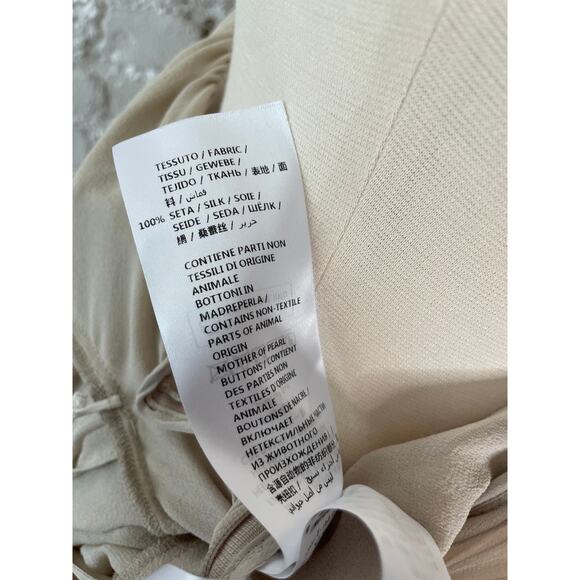 Couture Stella McCartney Carleigh Silk Georgette Maxi Dress Taupe 40 $2600 - Picture 12 of 12